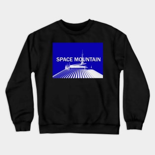 Space Mountain blue and white design Crewneck Sweatshirt